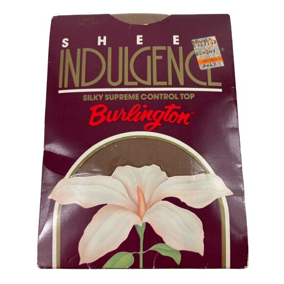 Sheer Indulgence Burlington Vintage 1989 Pantyhose Tan, Size 3 - Picture 1 of 7